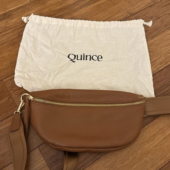 Quince Italian Pebbled Leather Sling Bag - Picture 9 of 13